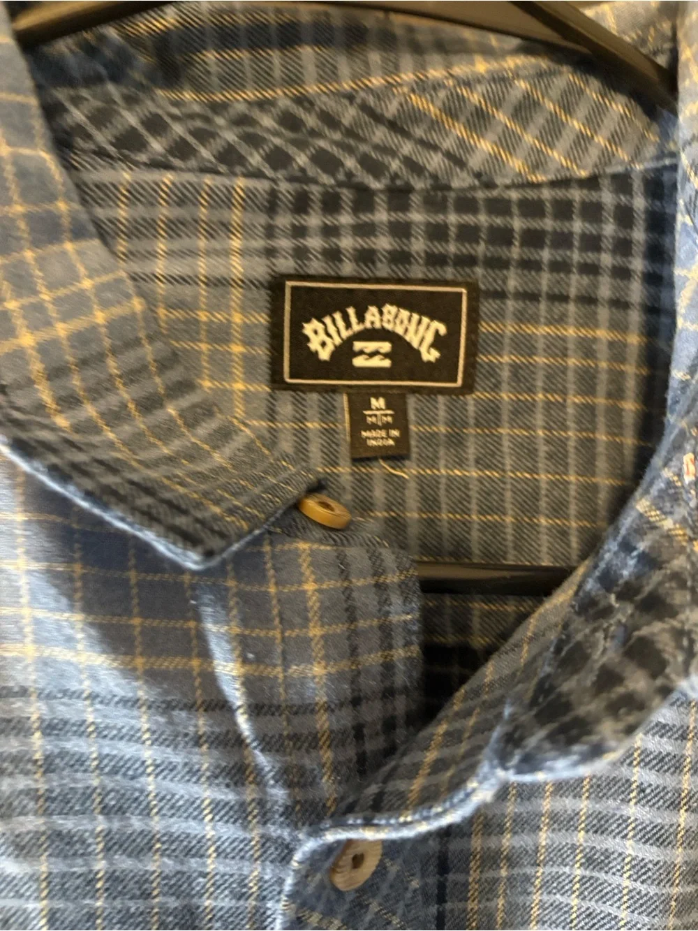Billabong Blue Plaid Long-Sleeve Button-Down Shirt